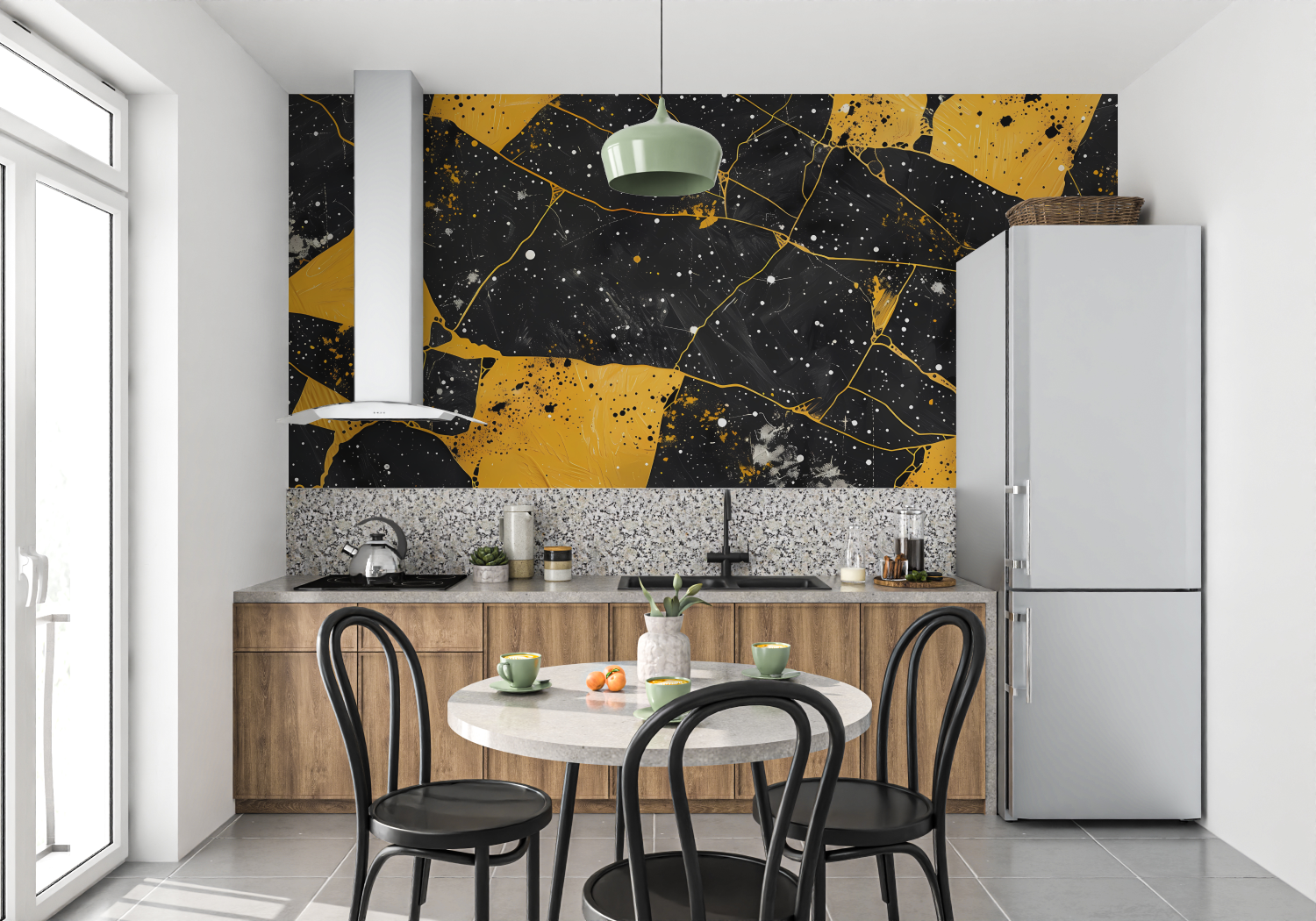 Yellow Black Wallpaper | Murals Wallpaper