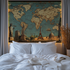 Papier peint carte du monde vintage chambre premium