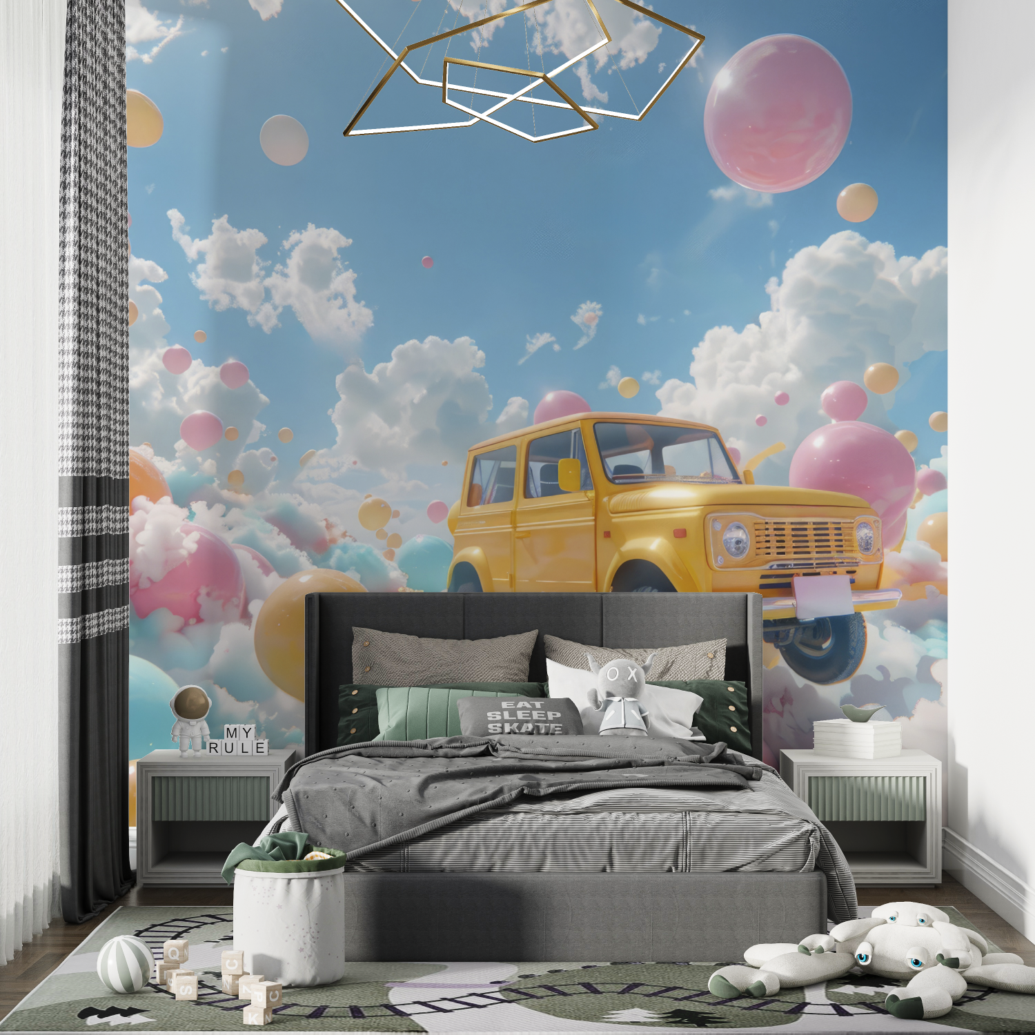 3D Kids Car Wallpaper | Murals Wallpaper