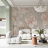 Pink and Gray Floral Wallpaper | Murals Wallpaper