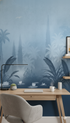 Blue Mystic Jungle Mural Wallpaper