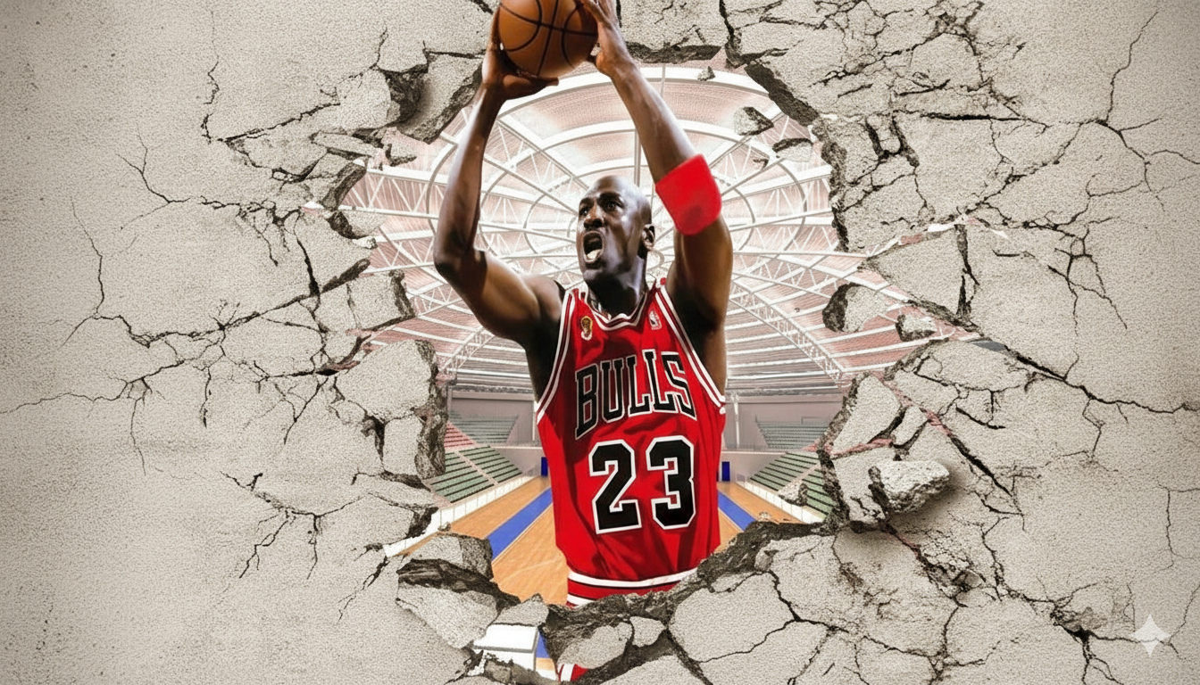 Wandbild mit Michael Jordan-Motiv