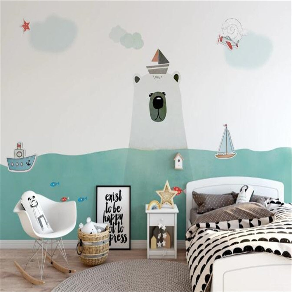 Marine Wallpaper<br/> Gentle White Bear | Murals Wallpaper
