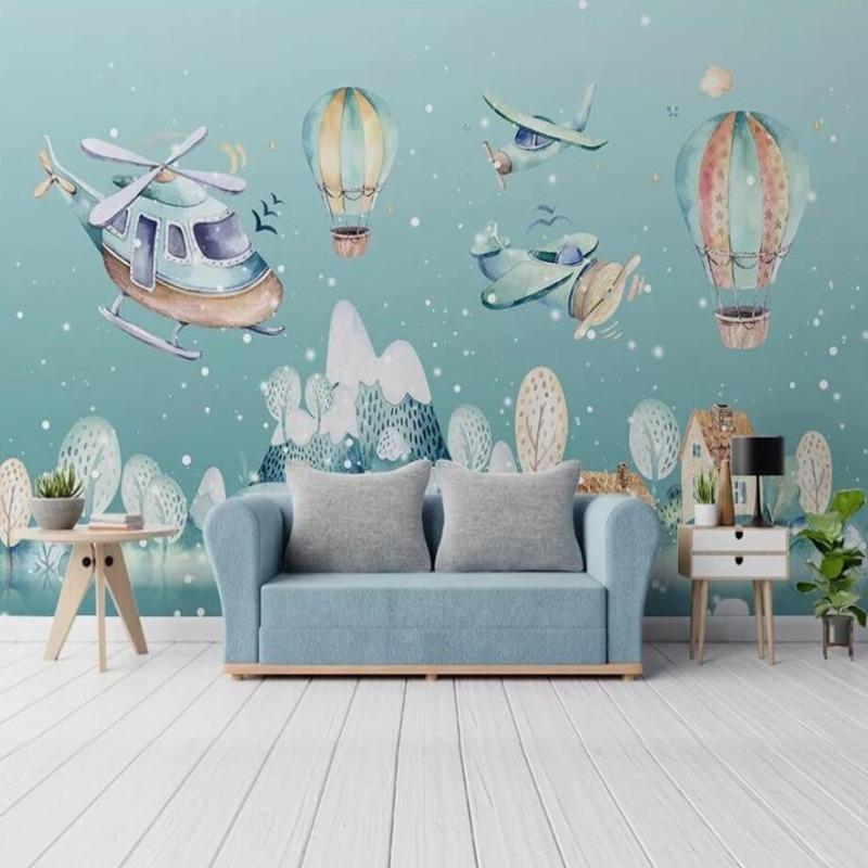 Airplane, Helicopter, and Glider Wallpaper | Murals Wallpaper