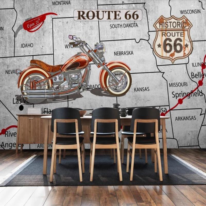 Route 66 Motorbikercycle Wallpaper | Murals Wallpaper