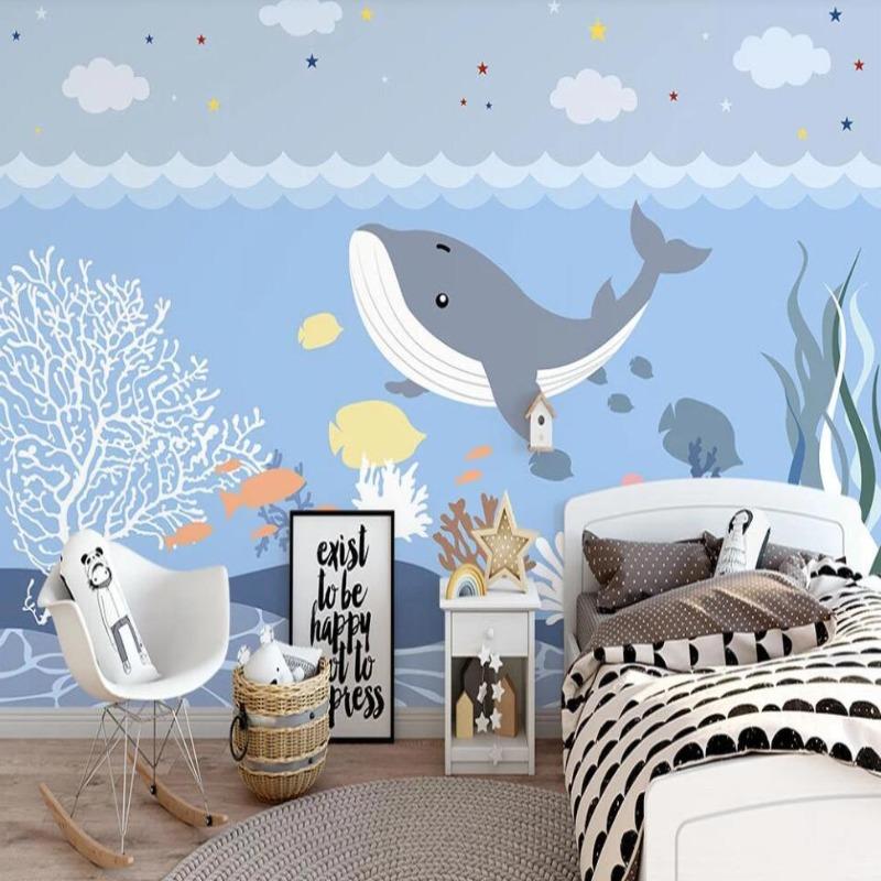 Marine Wallpaper Beautiful Whale | Murals Wallpaper