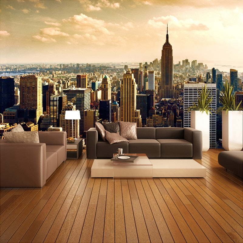 Custom 3D Photo Wallpaper for Living Room Sofa TV Background Wall Mural City Building Wall Covering Paper Home Decor | Murals Wallpaper
