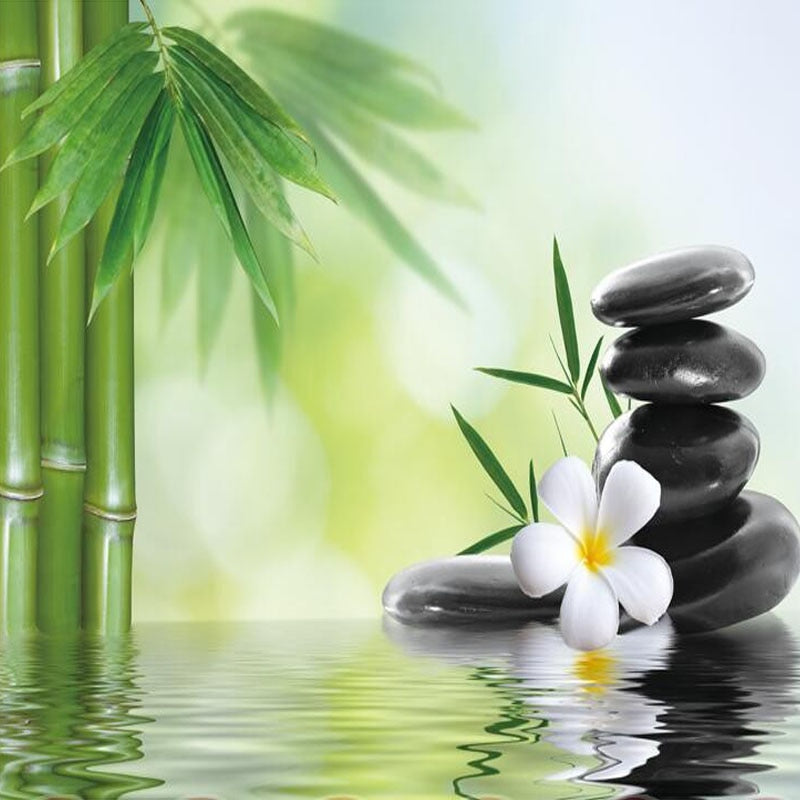 Custom Mural Wallpaper Home Decor Bamboo Stones Bedroom Living Room Sofa TV Background Wall Mural Wallpaper 3D Wall Paper | Murals Wallpaper