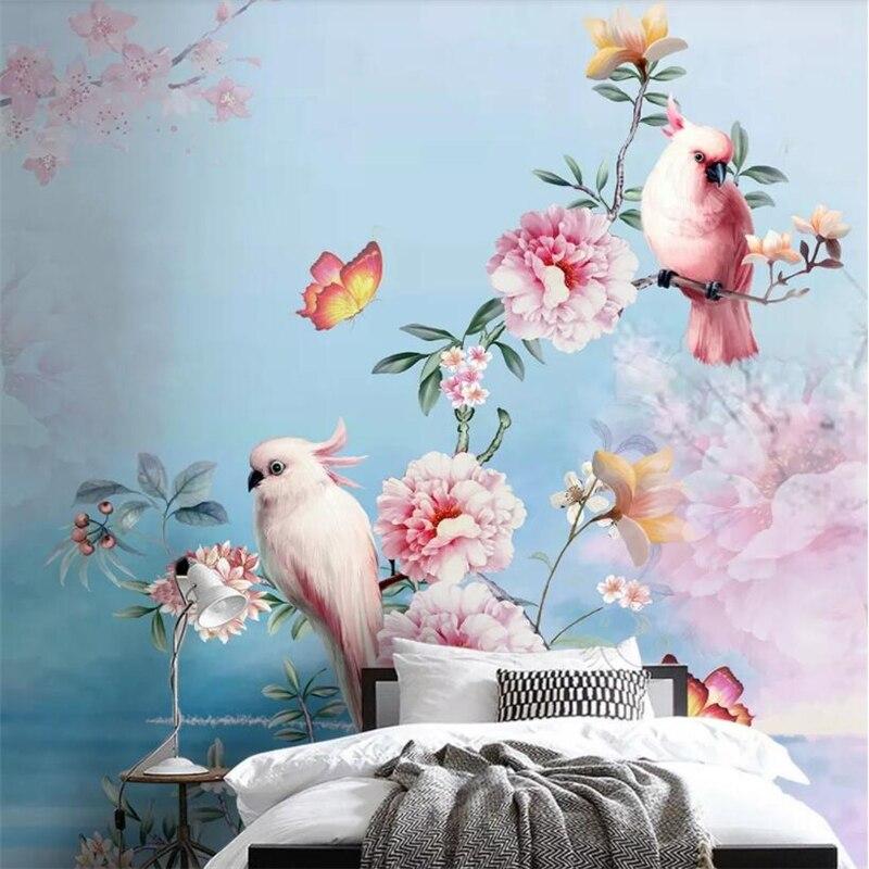 Birds and Flowers Wallpaper | Murals Wallpaper
