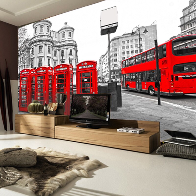 English Phone Booth Wallpaper | Murals Wallpaper