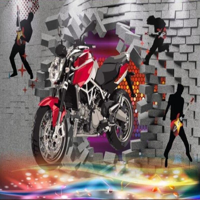 Motorbikercycle Waterfall Wallpaper | Murals Wallpaper