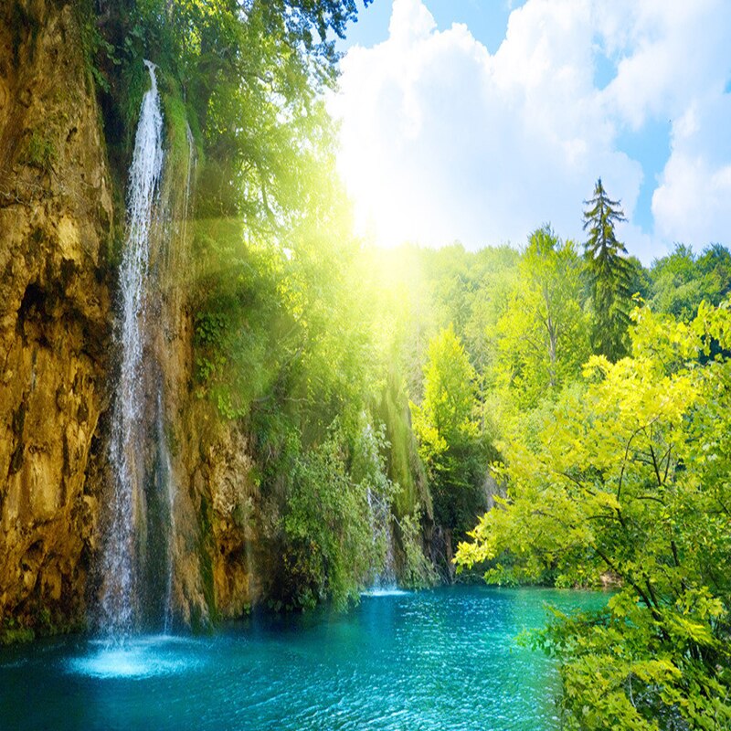 Custom 3D Mural Wallpaper Waterfall Landscape Lake Photo Wallpaper for Living Room Bedroom Walls 3D Wall Murals | Murals Wallpaper