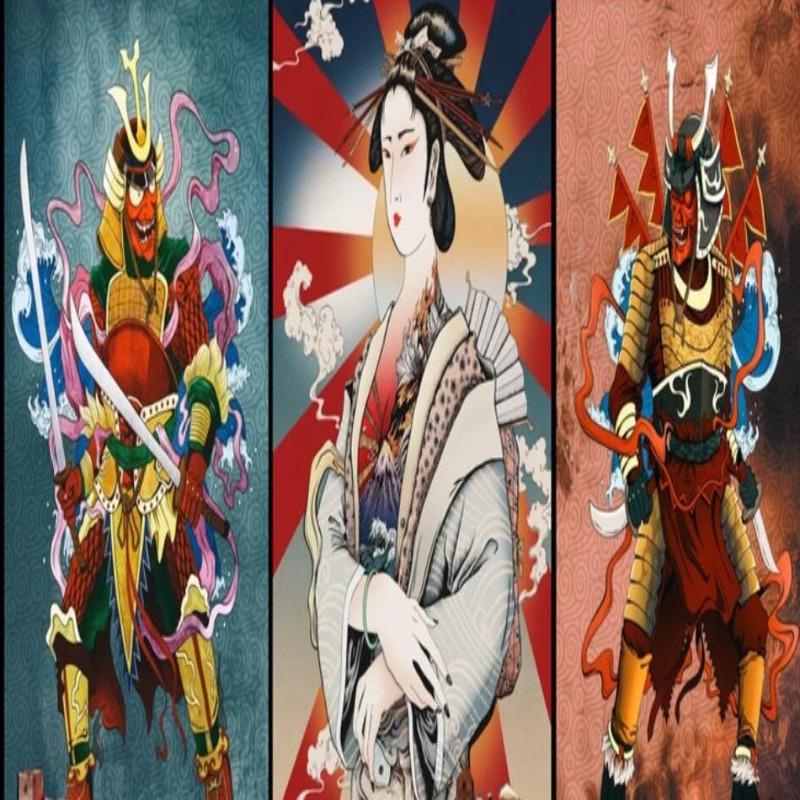 Japanese Wallpaper Duel Warrior Samurai | Murals Wallpaper