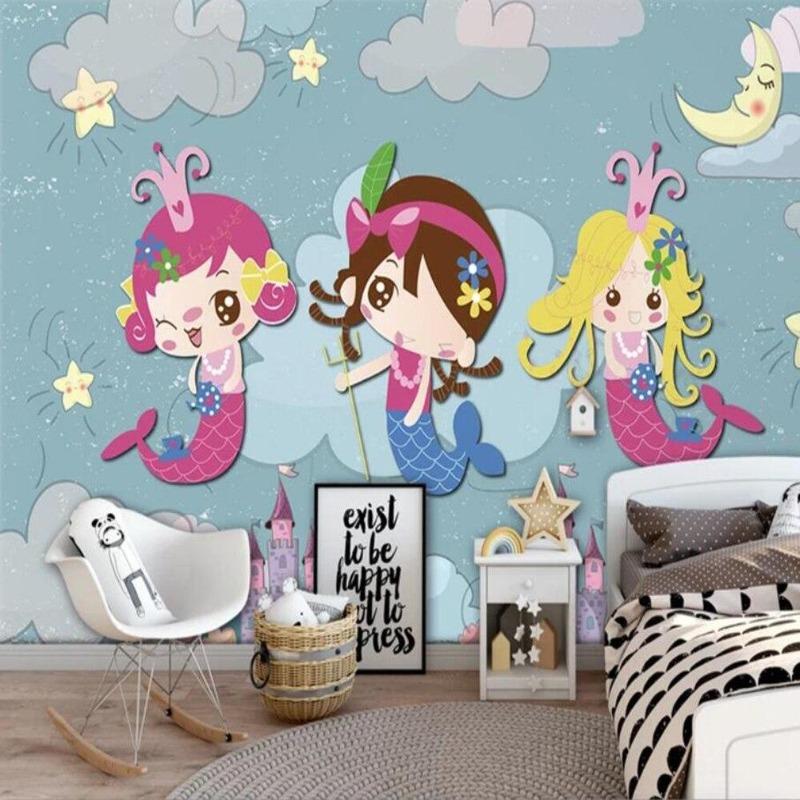 Classic Girl Wallpaper Seemaid Trio | Murals Wallpaper