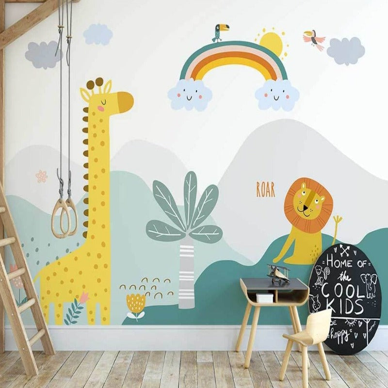 Animal Wallpaper <br/> Rainbow and Jungle | Murals Wallpaper