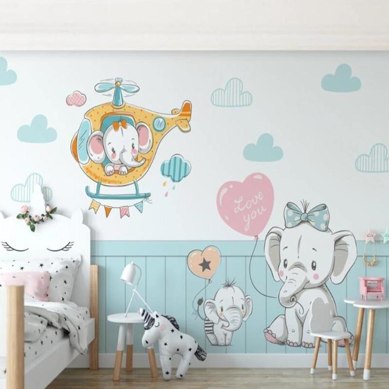 Classic Baby Wallpaper Flying Elephant | Murals Wallpaper