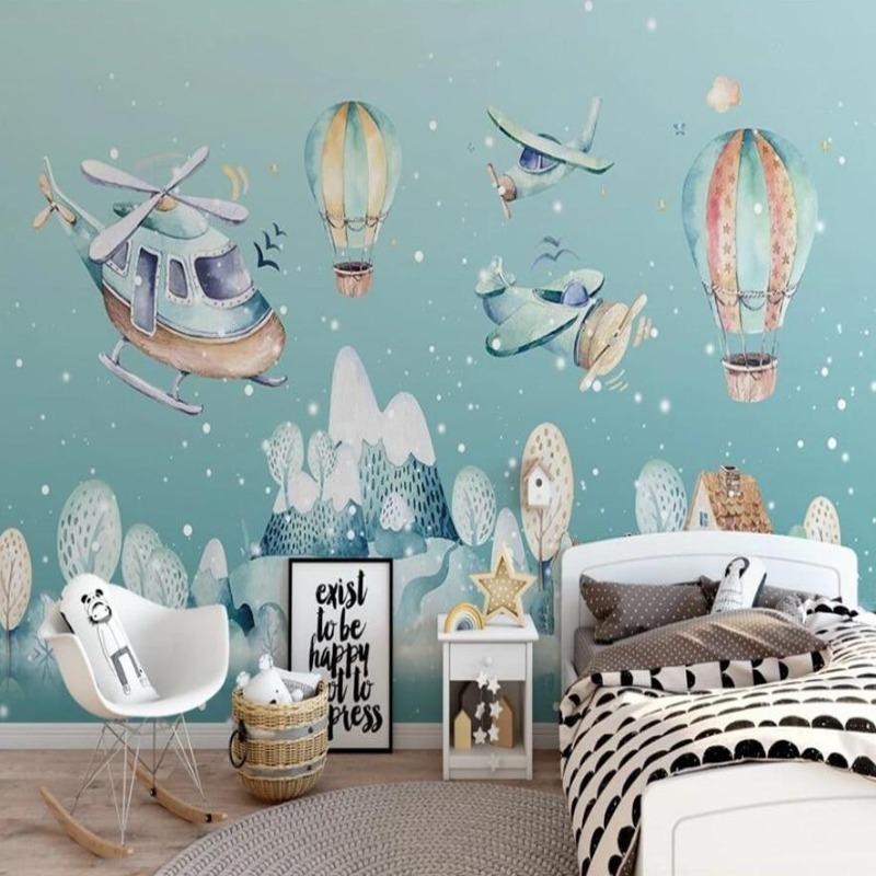 Airplane, Helicopter, and Glider Wallpaper | Murals Wallpaper