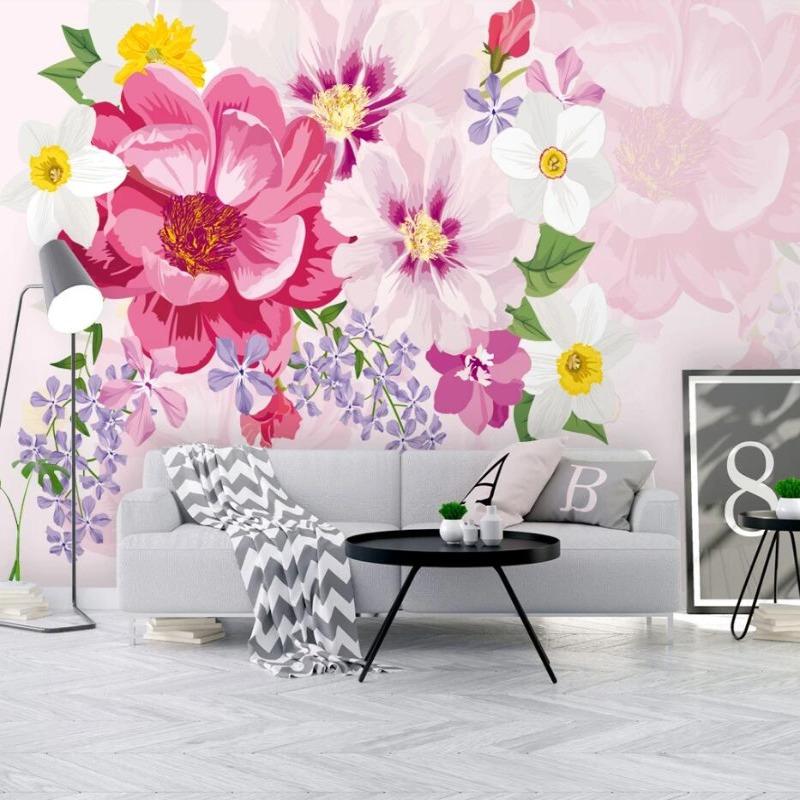 Pink Floral Wallpaper | Murals Wallpaper