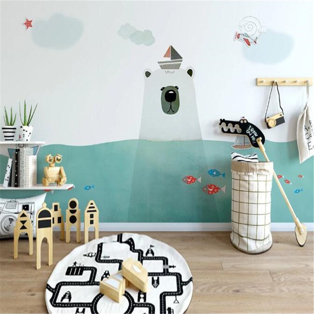 Marine Wallpaper<br/> Gentle White Bear | Murals Wallpaper
