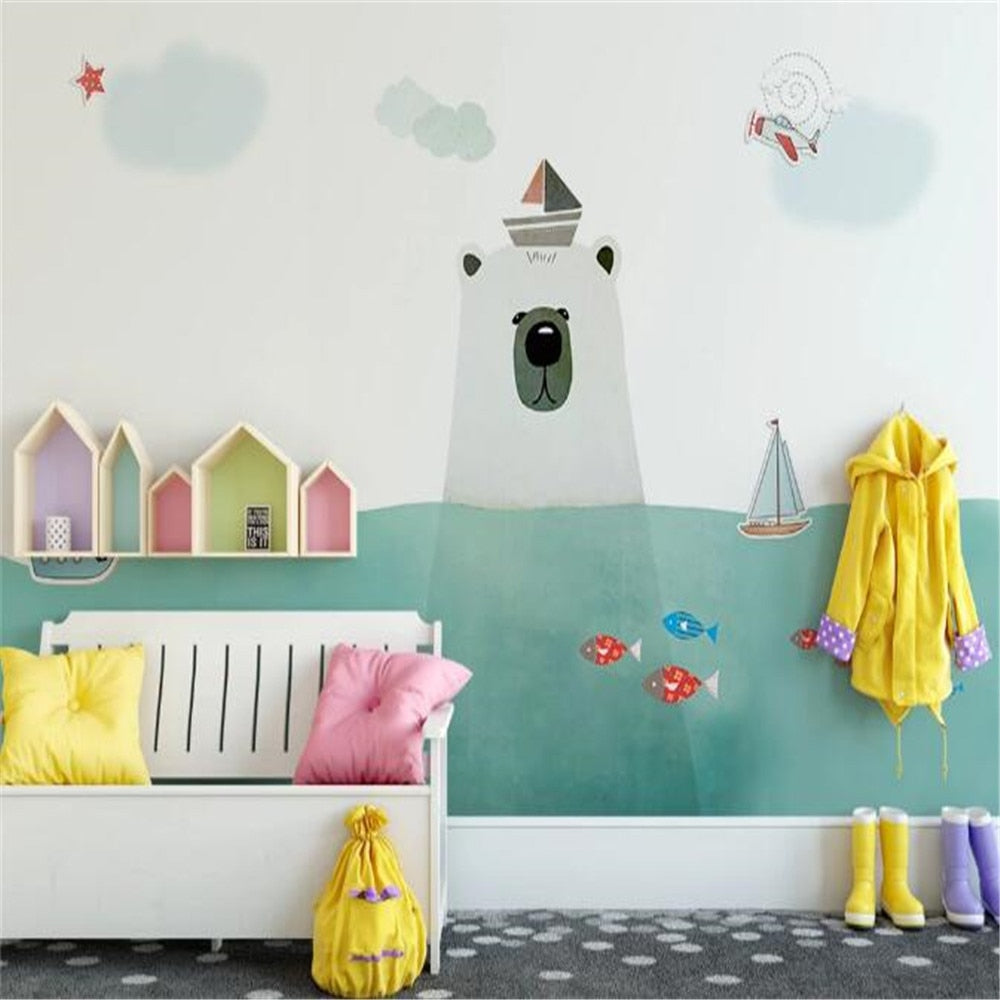 Marine Wallpaper<br/> Gentle White Bear | Murals Wallpaper
