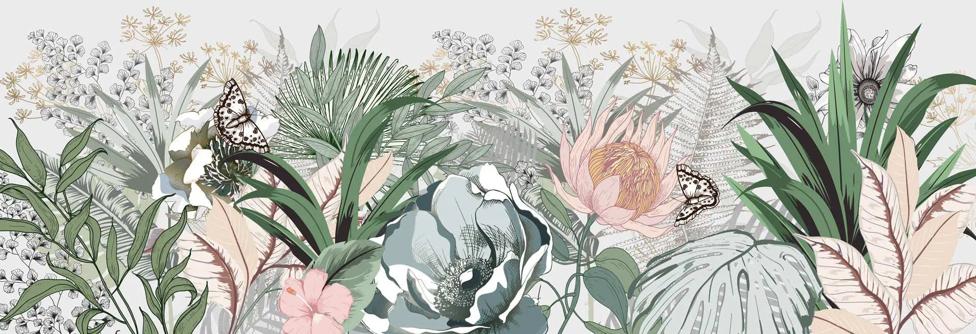 Modern Jungle Wallpaper | Murals Wallpaper