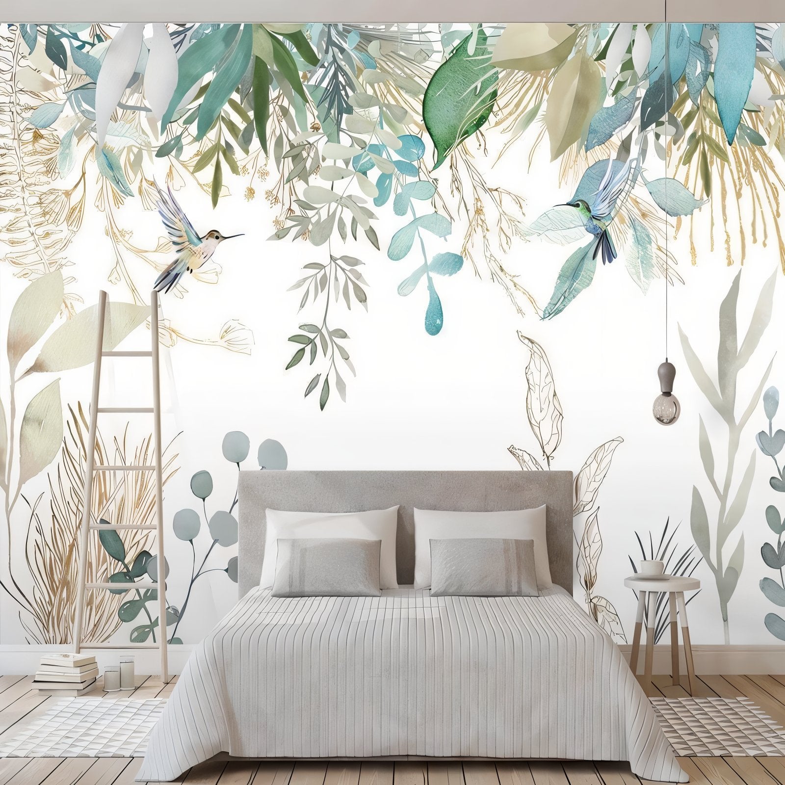 Scandinavian Mural Wallpaper for Bedroom