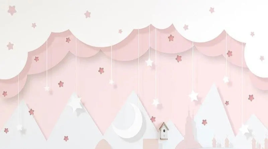 Wandbild Baby Mädchen Tapete