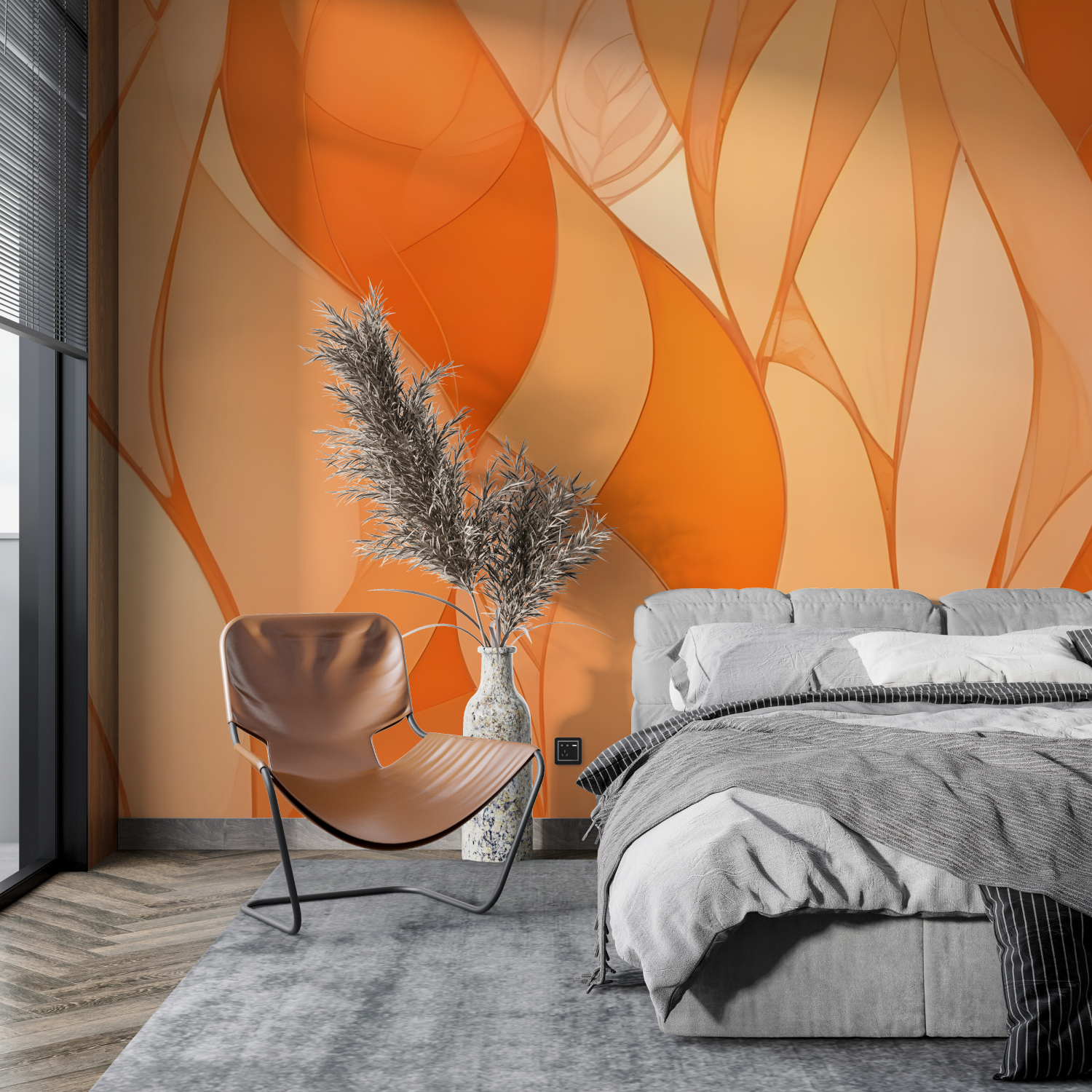 Papierfarbe Orange - 4 Murs
