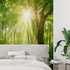 Sunny forest mural wallpaper tapisserie tendance