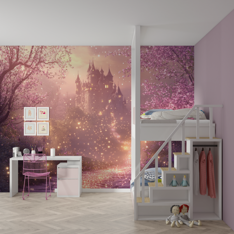 Night Rose Castle Wallpaper | Murals Wallpaper
