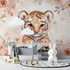 Floral Tiger Wallpaper | Murals Wallpaper