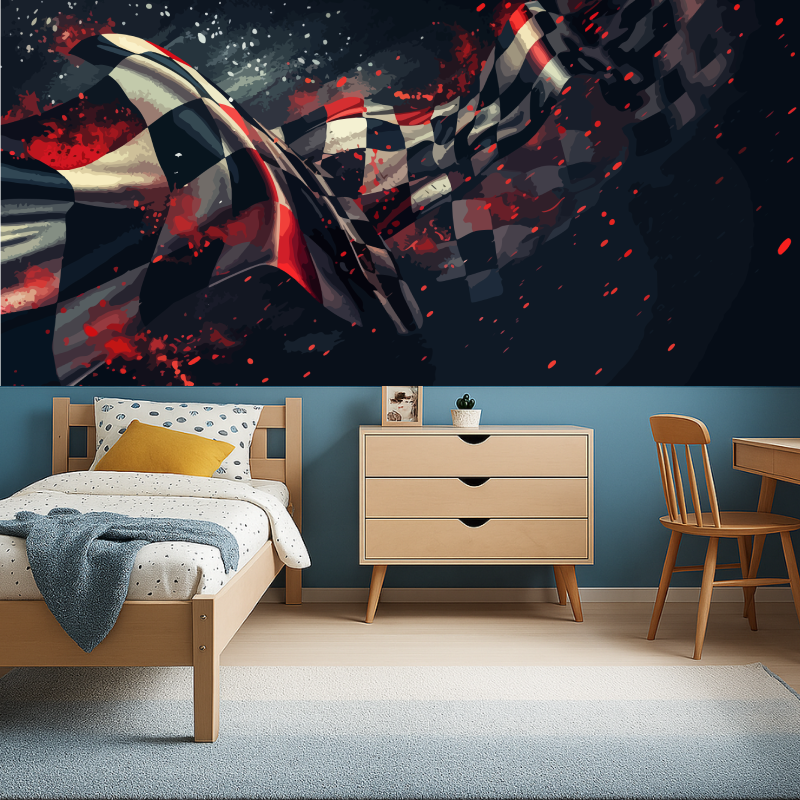 Motorcycle Flag Wallpaper | Murals Wallpaper