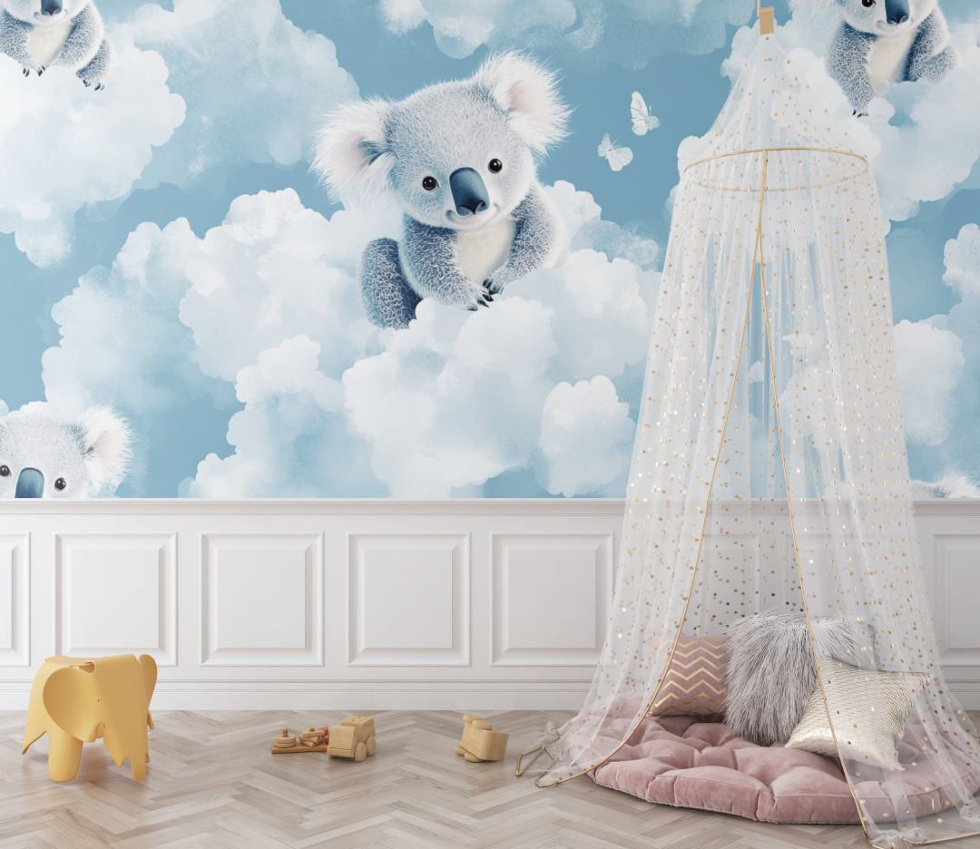 Koala Plush and Cloud Wallpaper | Murals Wallpaper