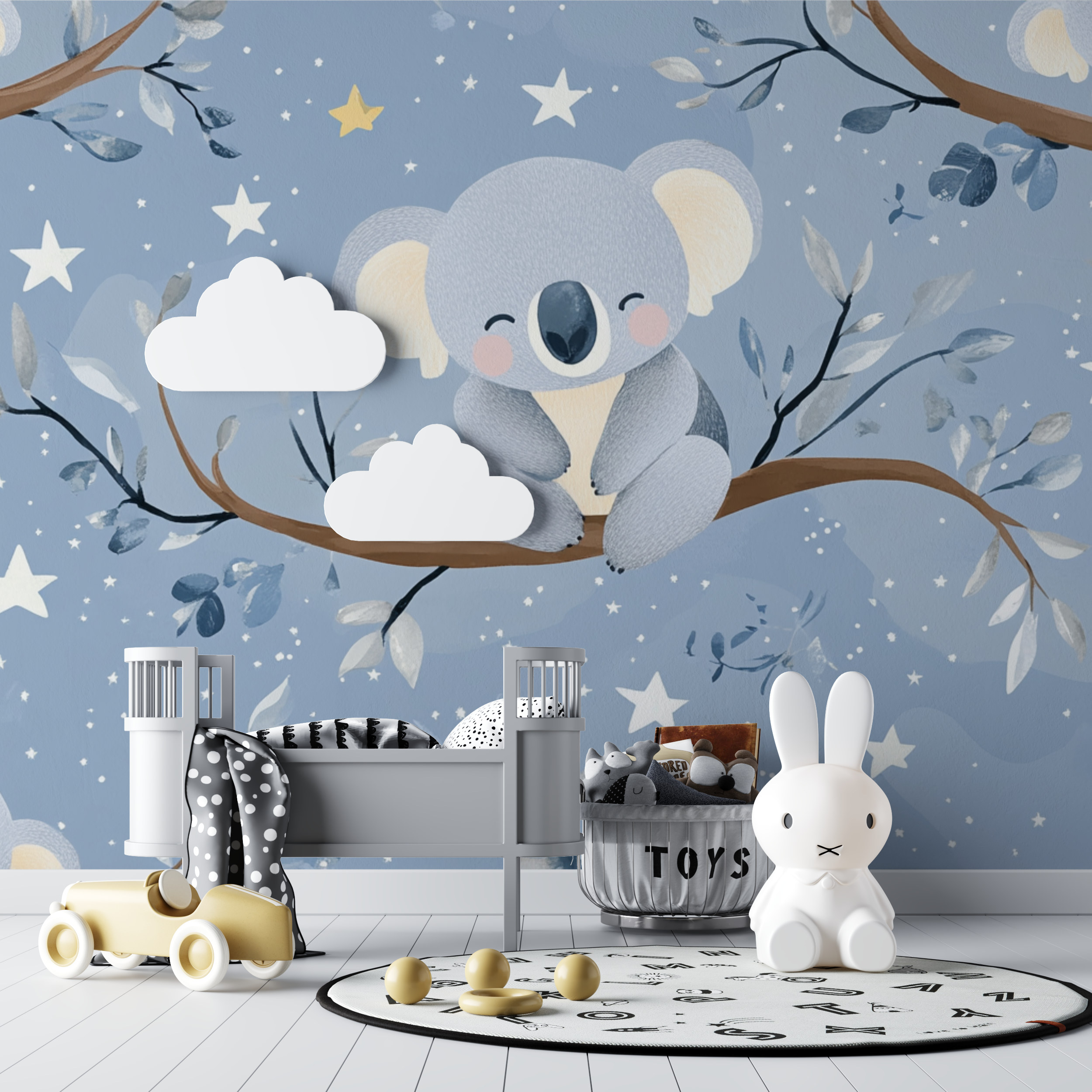 Koala and Pearl Stars Wallpaper | Murals Wallpaper