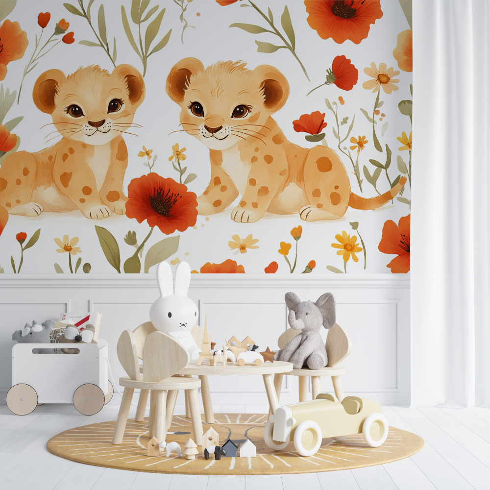 Lion Wallpaper and Vintage Atmosphere | Murals Wallpaper