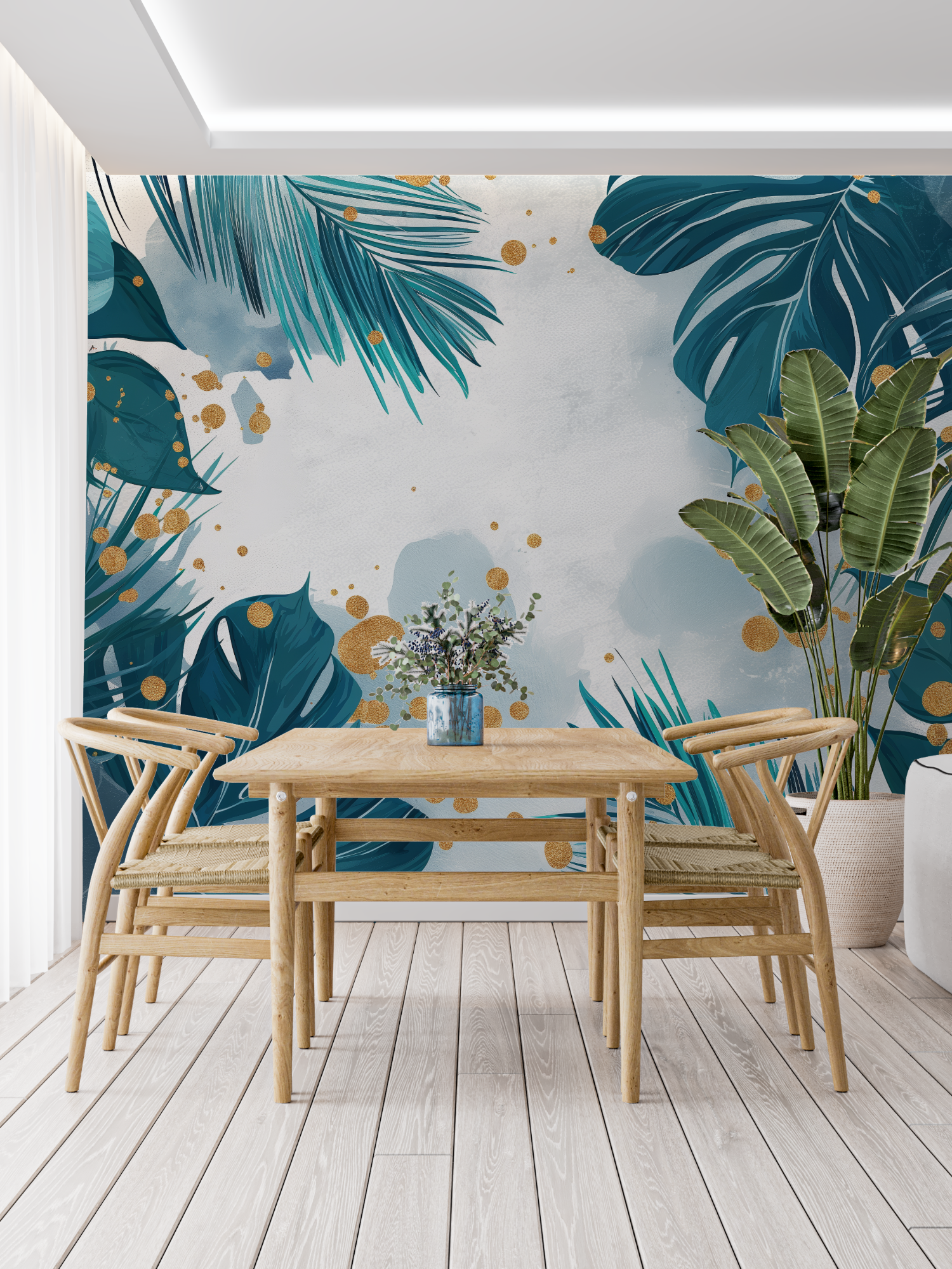 Turquoise Blue Wallpaper | Murals Wallpaper
