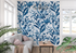 Toile De Jouy Floral Wallpaper Blue | Murals Wallpaper