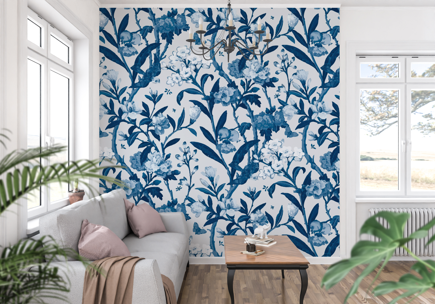 Indigo Blue Wallpaper | Murals Wallpaper