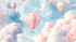Pastel Hot Air Balloon and Clouds Wallpaper | Murals Wallpaper