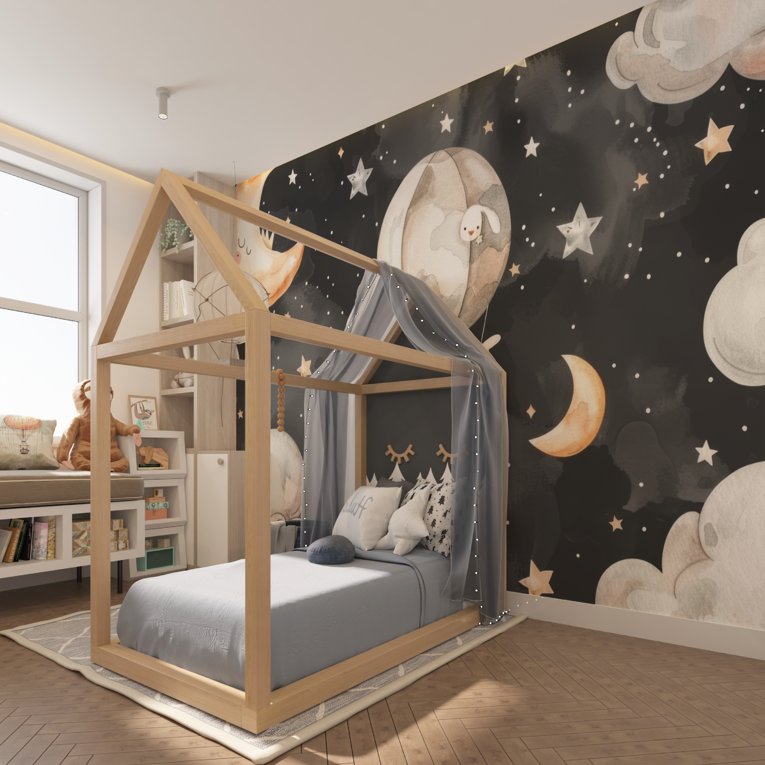 Night Moon Wallpaper for Kids | Murals Wallpaper
