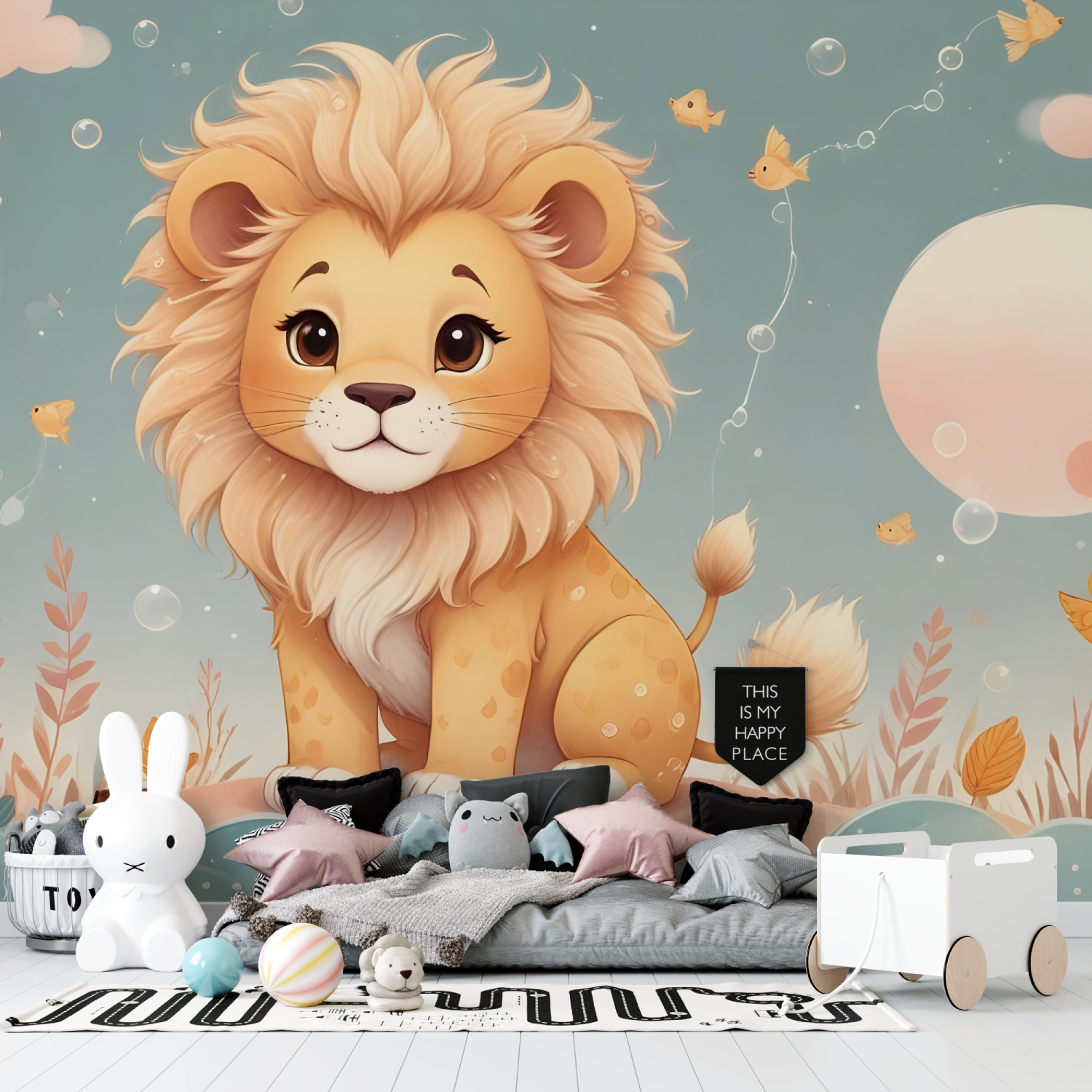 Papier Peint Enfant Lion – panoramique garçon