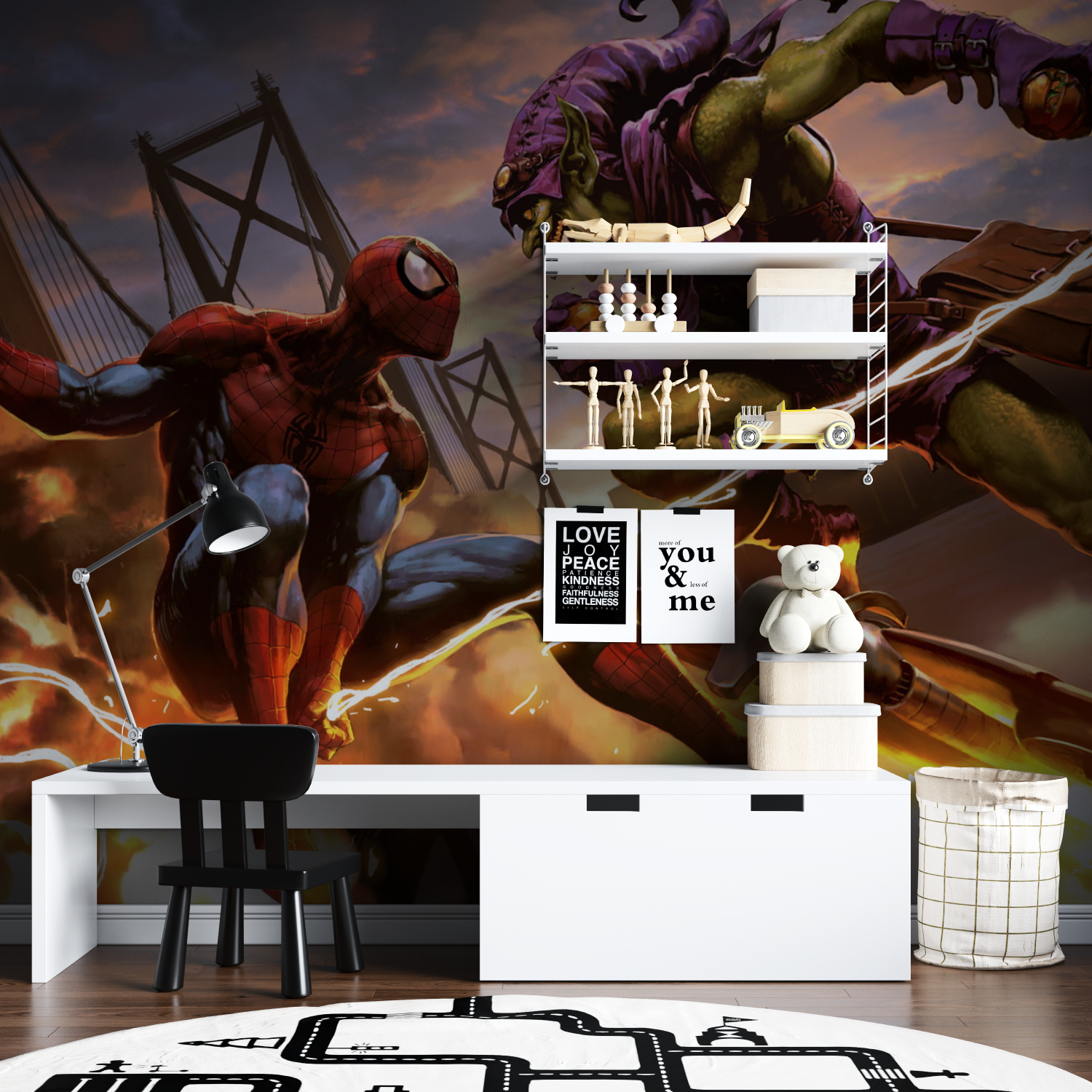 Spider-Man vs Green Goblin Wallpaper | Murals Wallpaper