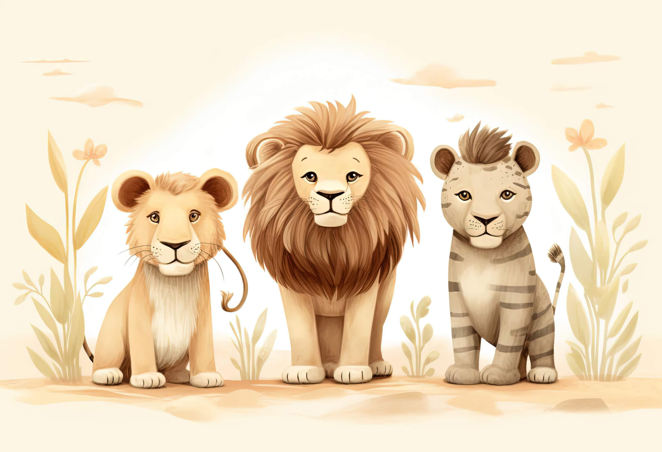 Bohemian Lion Wallpaper | Murals Wallpaper
