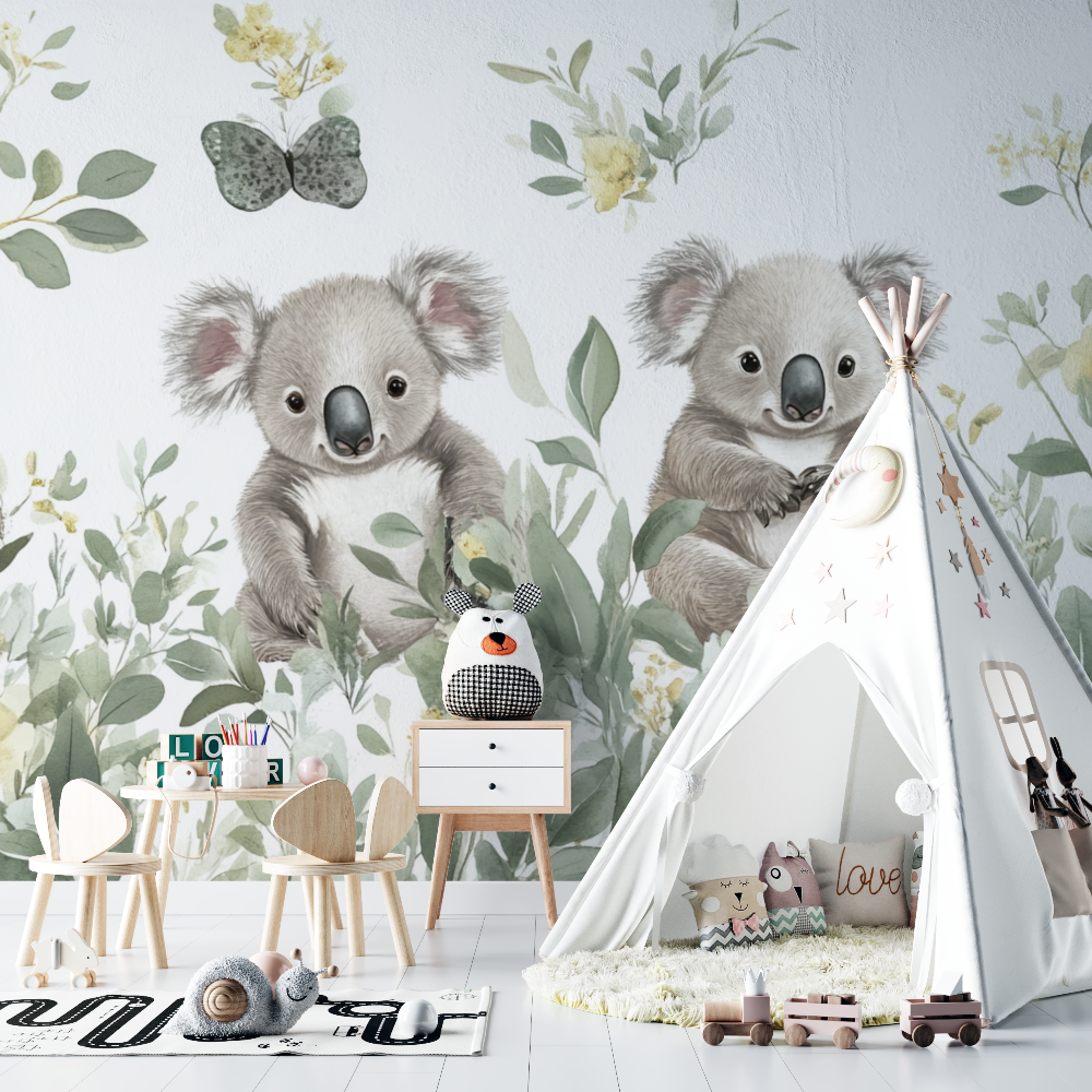 Koala Wallpaper in a Soft Meadow | Murals Wallpaper