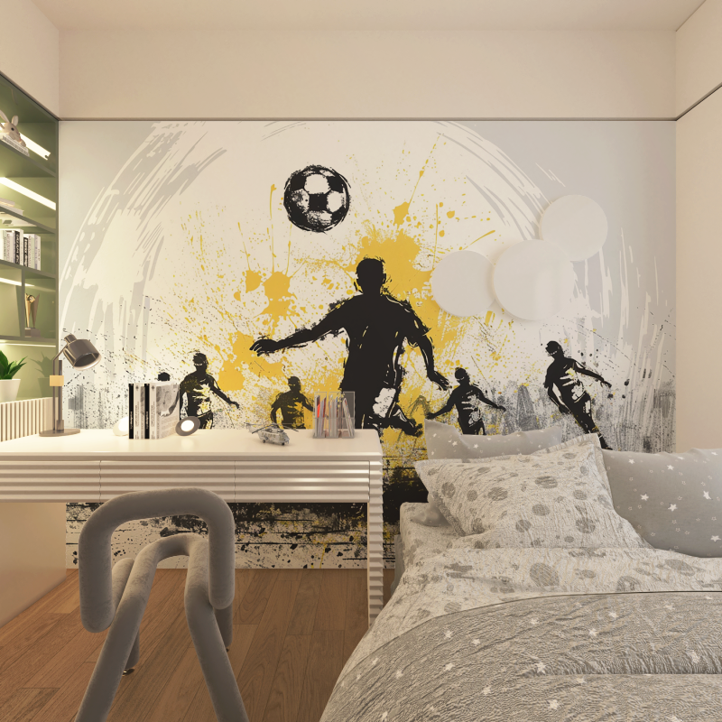 Boys' Soccer Bedroom Wallpaper | Murals Wallpaper