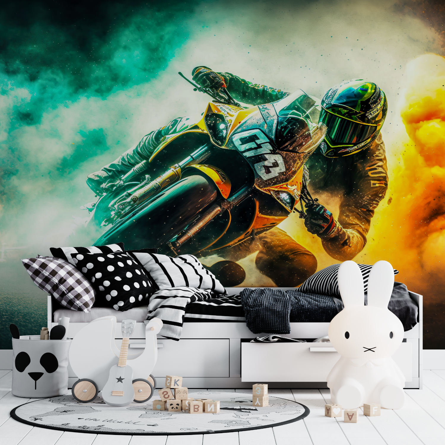 Tapetenpapier mit Tapisserie-Motiven