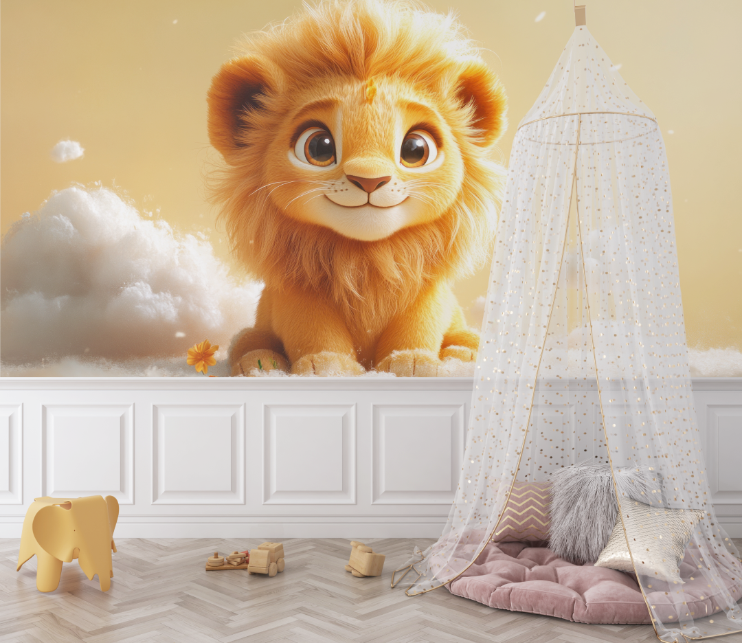 Lion and Clouds Wallpaper | Murals Wallpaper