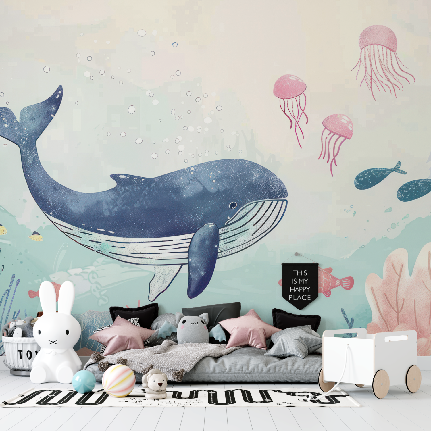 Papier Peint Enfant Theme Mer – kleines Zimmer