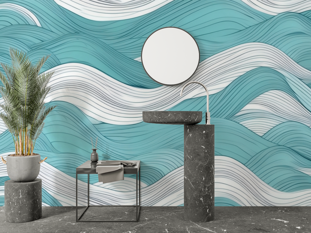 Washable Designer Wallpaper for Bathroom | Murals Wallpaper