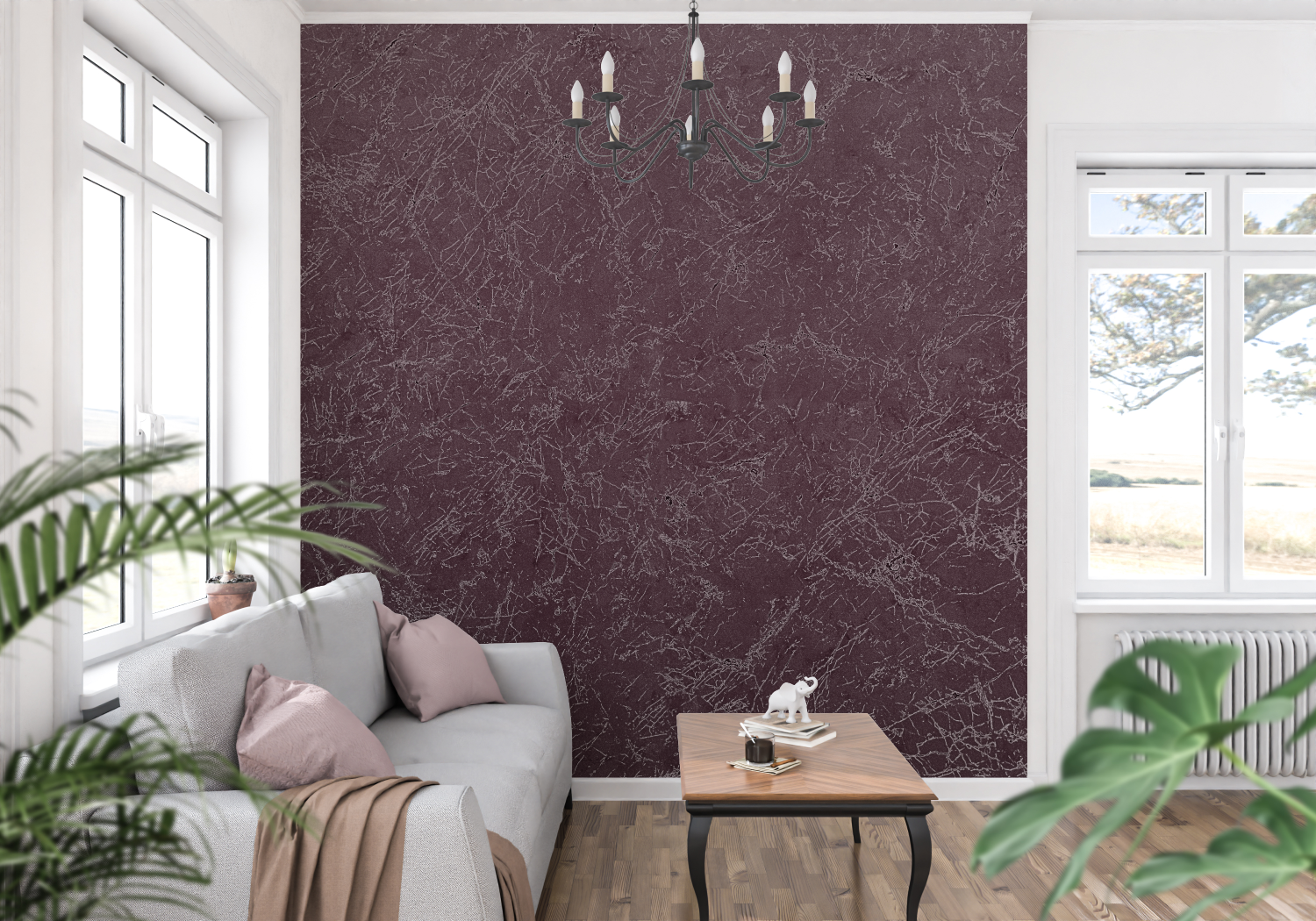 Burgundy and Gray Wallpaper | Murals Wallpaper